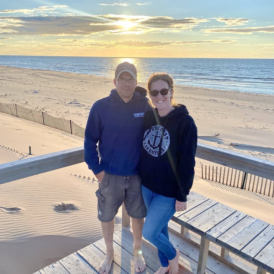 Andrea and her Husband at Lakeside Beach